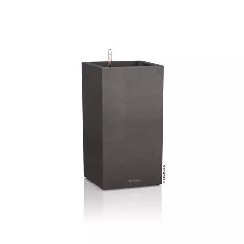 Donica Lechuza CANTO Stone Kolumna 30 w kolorze grafitowy czarny