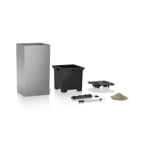 Lechuza CANTO Premium Kolumna 40 srebrny metalik - zestaw