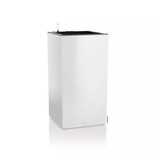 Donica Lechuza CANTO Premium Kolumna 40 LED biały połysk