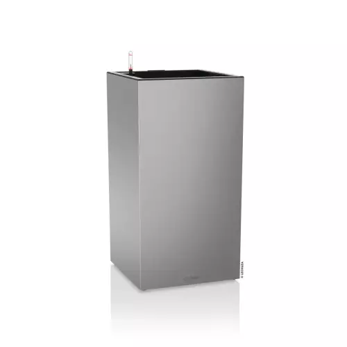 Donica Lechuza CANTO Premium Kolumna 40 LED srebrny metalik