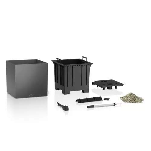 Lechuza CANTO Premium Kostka 40 antracyt metalik - zestaw