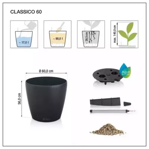 Wymiary doniczki Classico Color 60