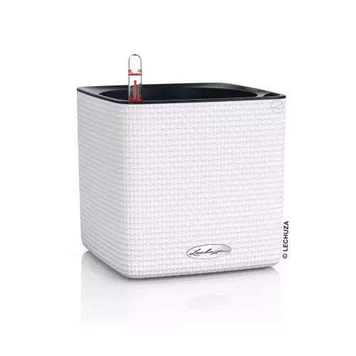 Doniczka Lechuza CUBE Color 16 w kolorze białym