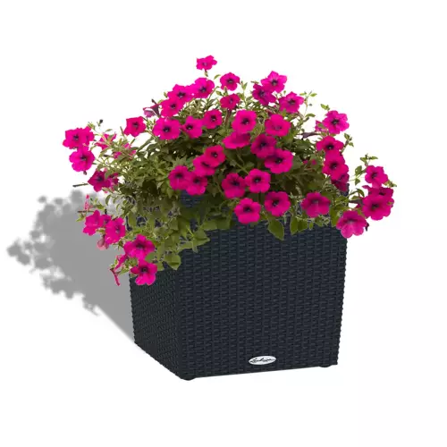 Doniczka Cube Cottage 40 w kolorze grafitowy czarny