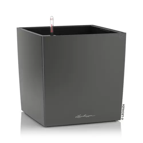 Donica Lechuza CUBE Premium 50 w kolorze antracyt metalik