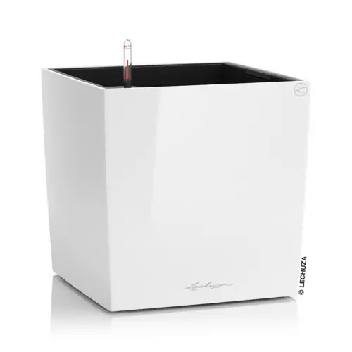 Donica Lechuza CUBE Premium 50 w kolorze biały połysk