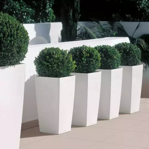 Doniczka Lechuza CUBICO Premium 30 biały połysk