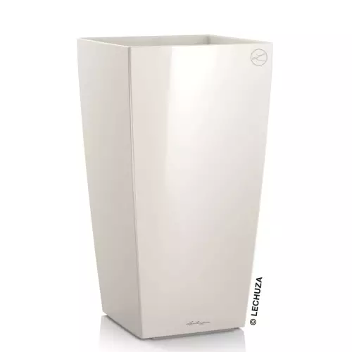 Doniczka Lechuza CUBICO Premium 30 biały połysk