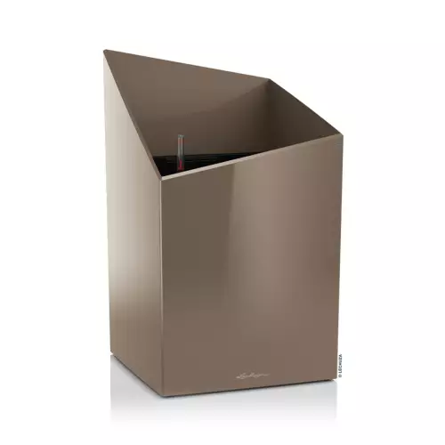 Donica Lechuza Cursivo 30 w kolorze taupe połysk