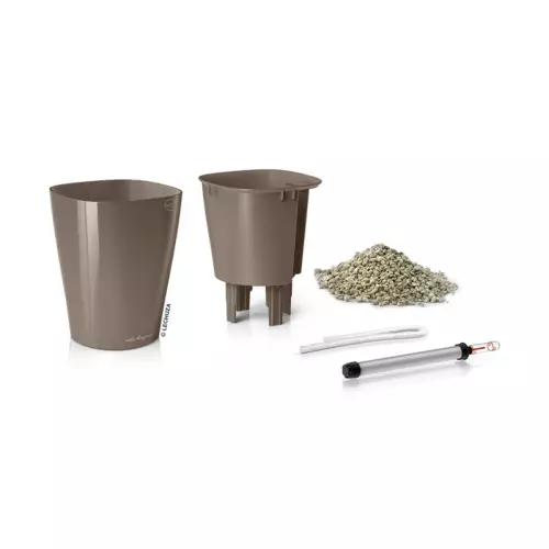 Doniczka Deltini taupe - zestaw (all in)