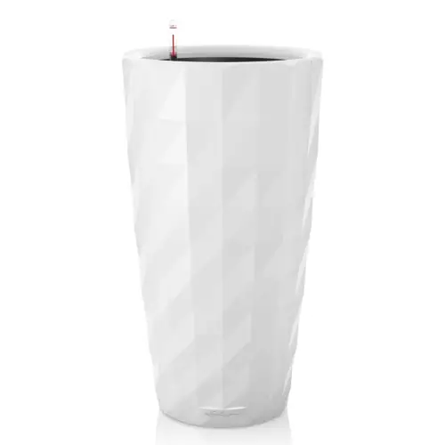 Donica Lechuza DIAMANTE 40 w kolorze biały połysk