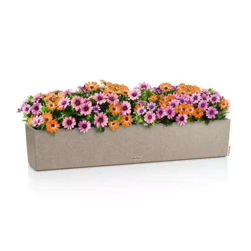 Donica Lechuza BALCONERA Stone 100 w kolorze piaskowy brąz