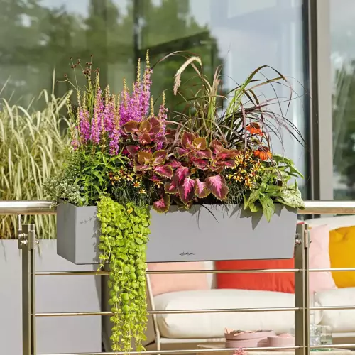 Doniczka Lechuza BALCONERA Stone 100 szary kamień na balkon