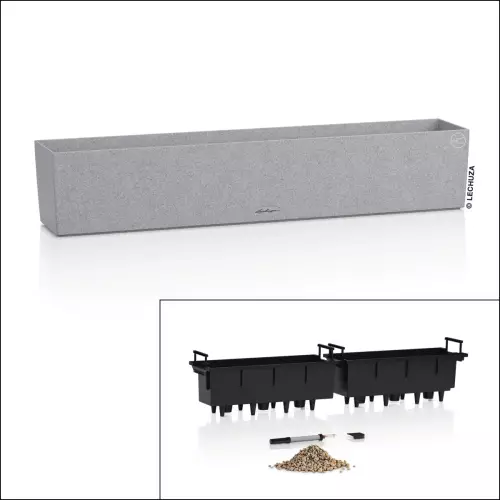 Doniczka Balconera Stone 100 dwa wkłady - wszystko w komplecie