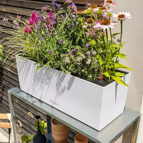 Doniczka Balconera Stone 40 w kolorze biały kwarc