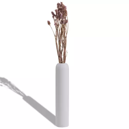 Trawy w szarej księżycowej donicy Lechuza Havalo 25