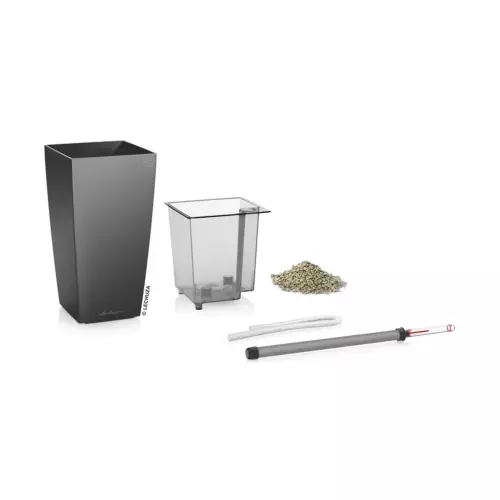 Doniczka Maxi-Cubi antracyt metalik - zestaw