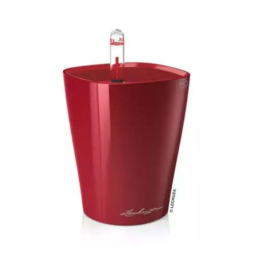 Doniczka Lechuza Mini-Deltini czerwony scarlet połysk