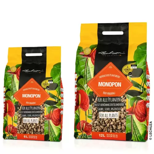 Lechuza MONOPON w opakowaniach 6l i 12l