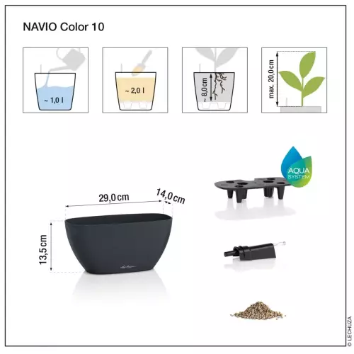 Wymiar donicy NAVIO Color 10