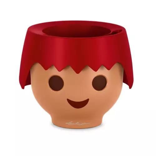 Doniczka dla dzieci Lechuza OJO w kolorze czerwonym