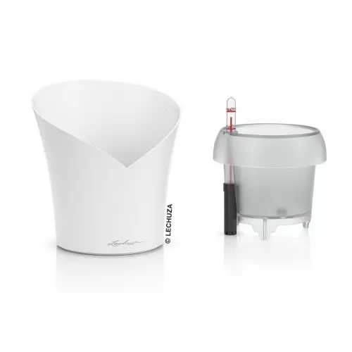 Doniczka ORCHIDEA w kolorze biały mat - komplet