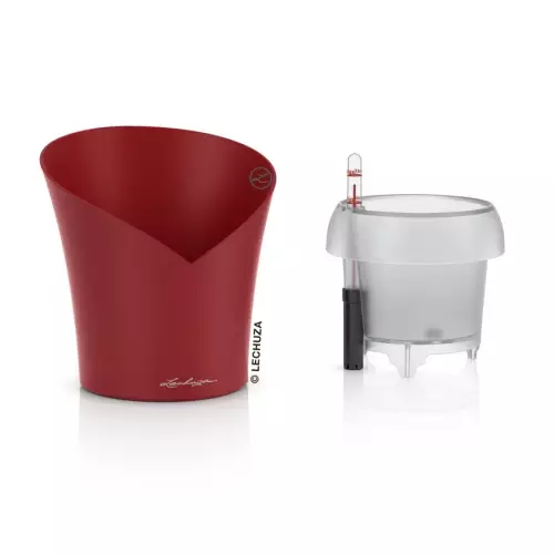 Doniczka ORCHIDEA w kolorze czerwony mat - komplet