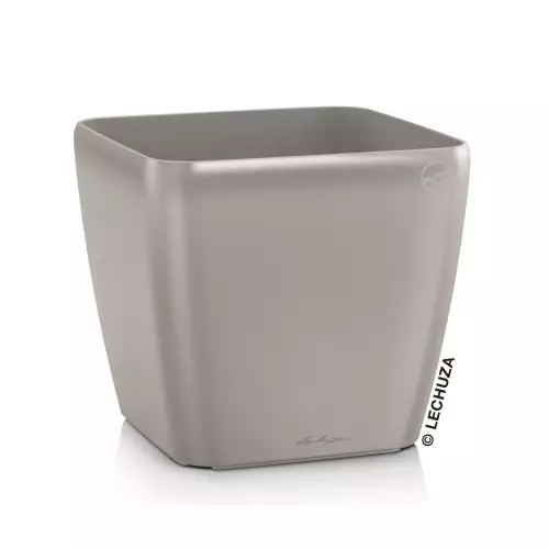 Donica Lechuza Quadro LS 28 w kolorze srebrny metalik