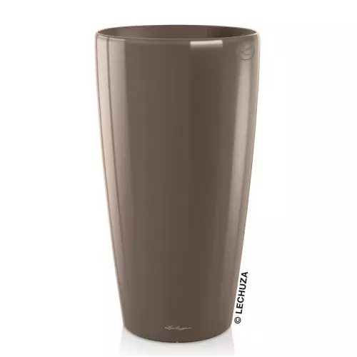 Donica Lechuza Rondo 32 w kolorze taupe połysk