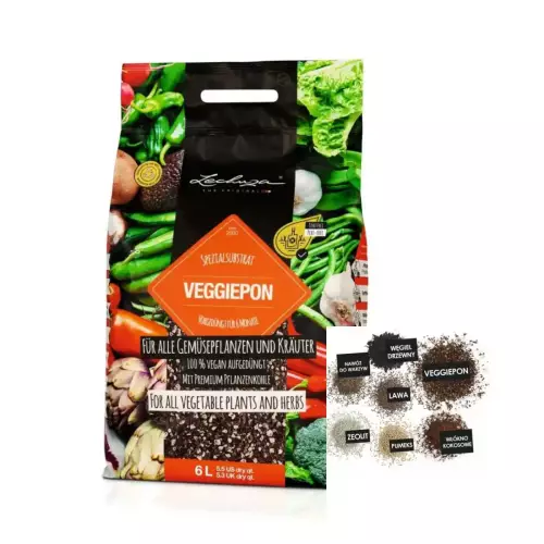 Substrat mineralny do roślin i warzyw Lechuza VEGGIEPON 6 litrów