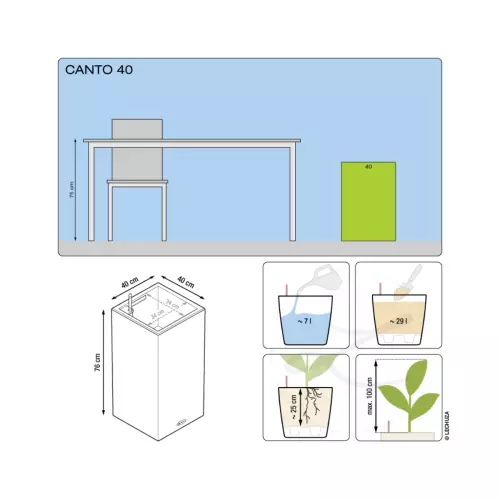 Wymiary donicy Canto Premium Kolumna 40