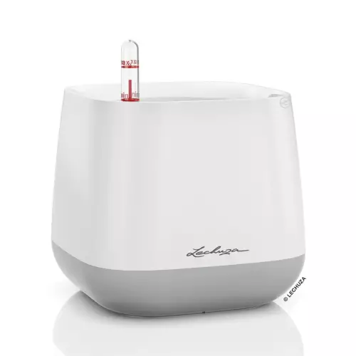 Doniczka Lechuza YULA biało-szara