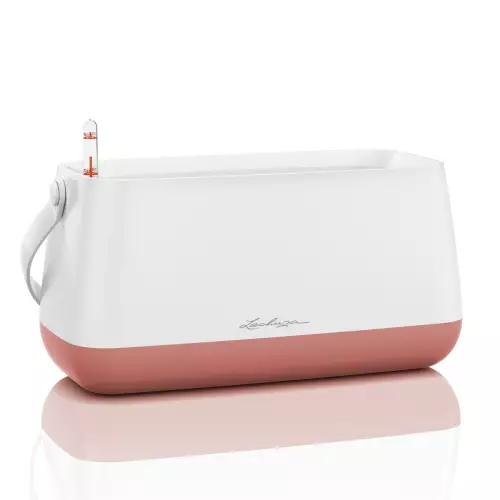 Doniczka Lechuza YULA w kształcie torby, biało-złoto perłowy