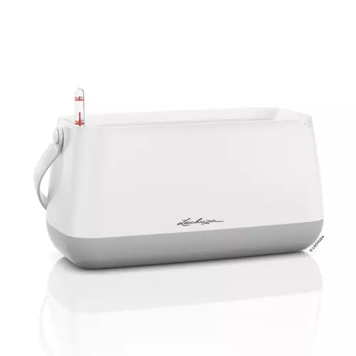 Doniczka Lechuza YULA w kształcie torby, biało-szara