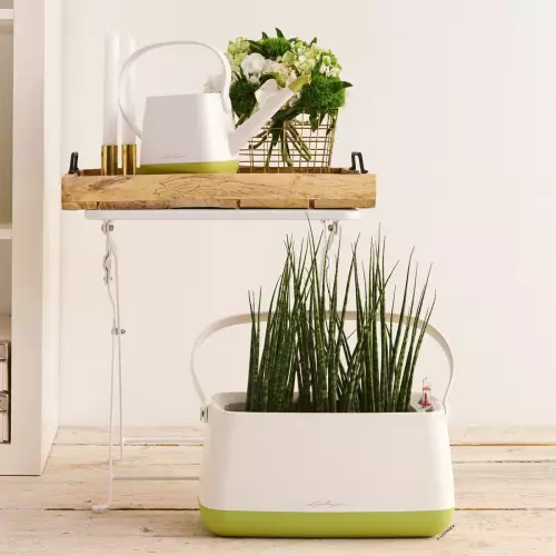 YULA konewka i torba w kolorze biało-limonkowym