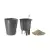 Antracytowa doniczka Lechuza Mini-Deltini - zestaw