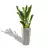 Zamioculcas w srebrnej donicy Lechuza Rondo 40