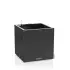 Donica Lechuza CANTO Stone LED Kostka 40 w kolorze czarnym