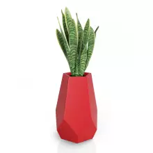 Donica z polietylenu BARI czerwony