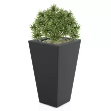 Donica z polietylenu SLIM LINE S czarny