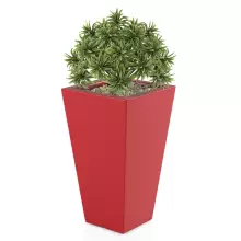 Donica z polietylenu SLIM LINE S czerwony