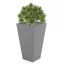 Donica z polietylenu SLIM LINE S szary