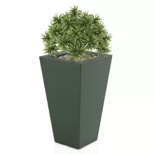 Donica z polietylenu SLIM LINE S zielony