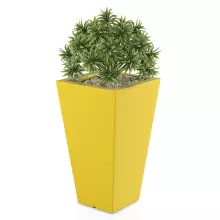 Donica z polietylenu SLIM LINE S żółty