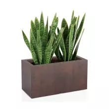 Donica z polietylenu LUNGO corten