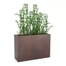 Donica z polietylenu LUNGO GRANDE corten