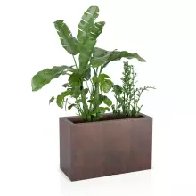 Donica z polietylenu LUNGO MAXI corten