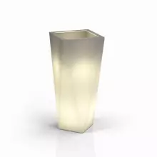 Biała, podświetlana donica VASO 72