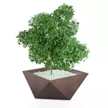 Donica z polietylenu VENDETTA corten