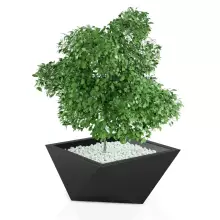 Donica z polietylenu VENDETTA czarny